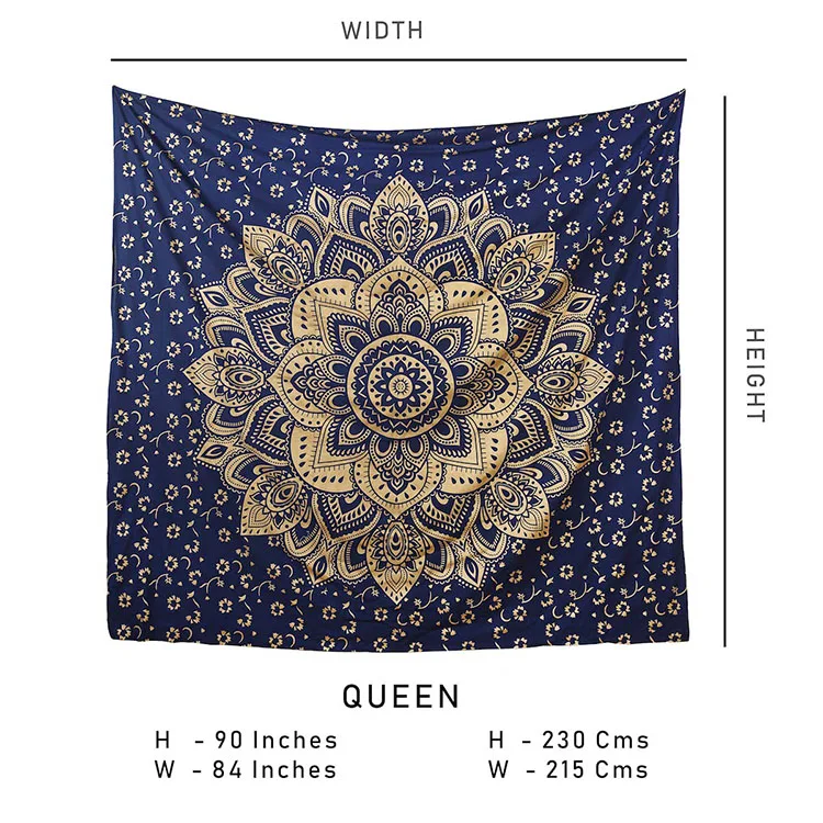 Wholesale Custom Printed Microfiber Polyester Cotton Wall Hanging Tapestry