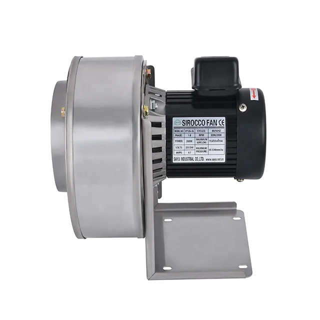 High temperature  stainless steel centrifugal fan for plastic extruder blower CY125-GL(S)