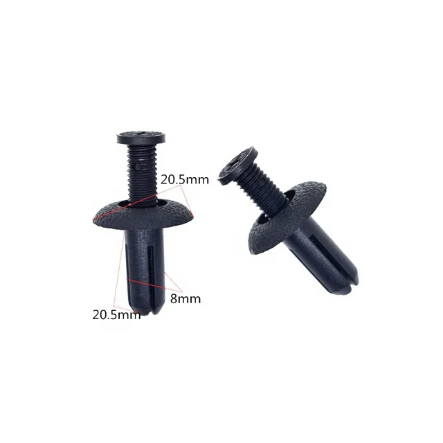 90505-SL0-003 Black PA66  nylon  auto push screw type retainer  rivet clip