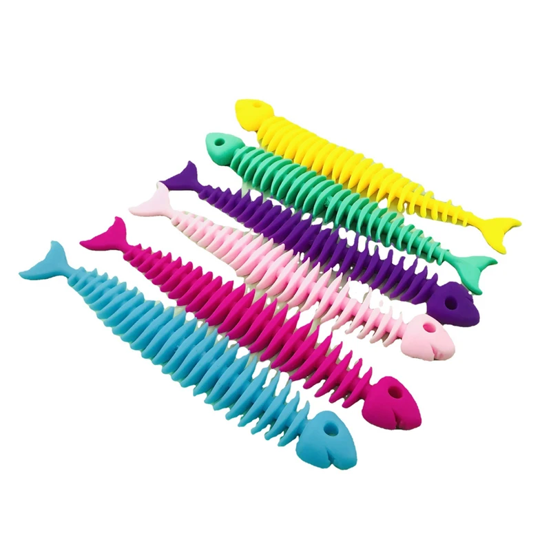 Multicolor TPR Stress Relieve Rope Noodles Fidget Sensory Toys For Adults And Kids