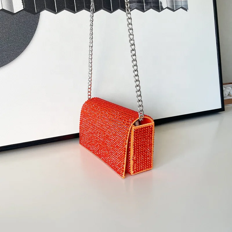 Luxury Rhinestone Evening Bag Purses for Women Chain Shoulder Ladies Sparkling Party Handbag Envelope Clutch Wedding Bag