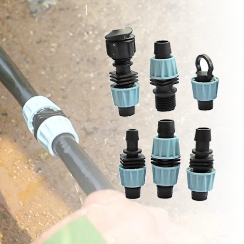Lock Nut with External Thread Drip Tape 16mm Connector Fittings Factory Direct Supply for Farm Irrigation System