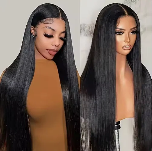 Natural hairline lace closure wig mink Brazilian human hair vendor 100 real virgin human hair wigs for black women wholesale