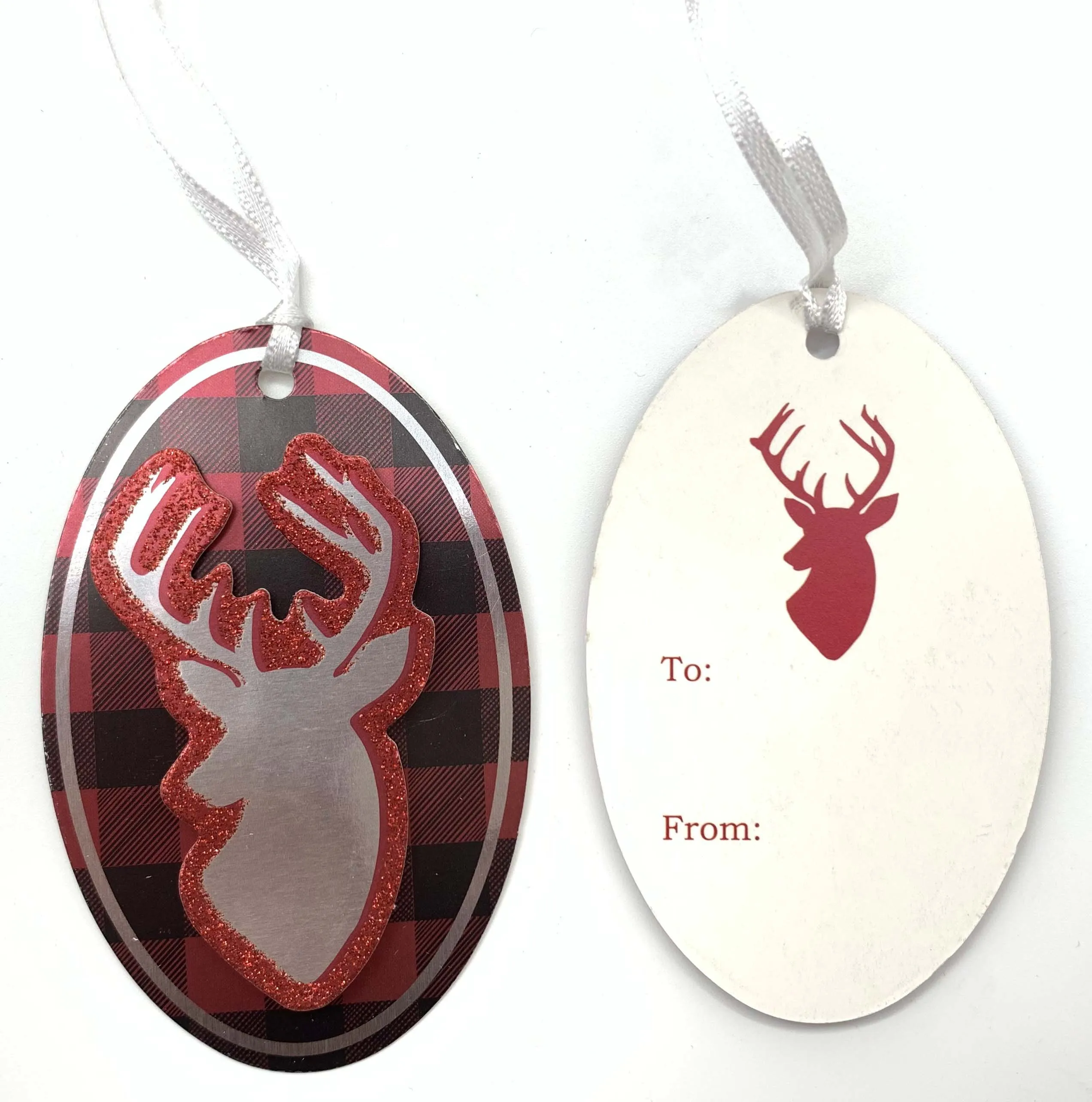 2022 new designs Snowman 3D Handmade Foil Glitter Christmas Gift Tags Hanging Tags