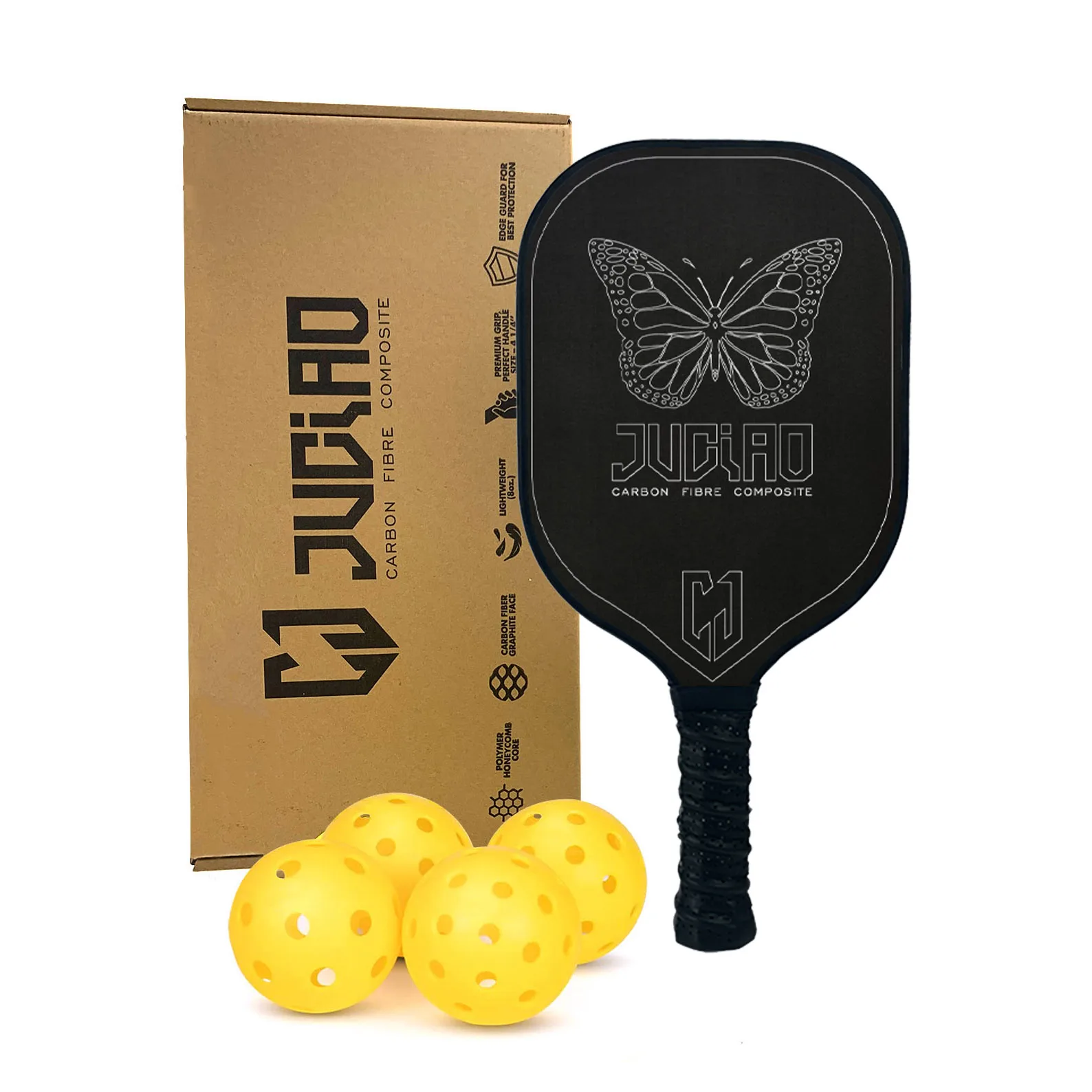 JUCIAO SPORT Perseus Durable Toray T700 Carbon Fiber Custom USAPA Standard Pickleball Paddle Racket