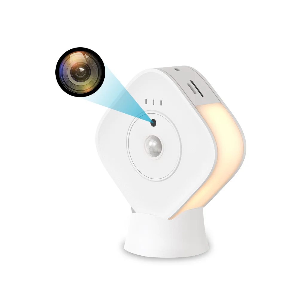 1080P Creative Gadgets Camera With PIR LED Light For Kids, Portable Lamp Hidden Camera For Privacy