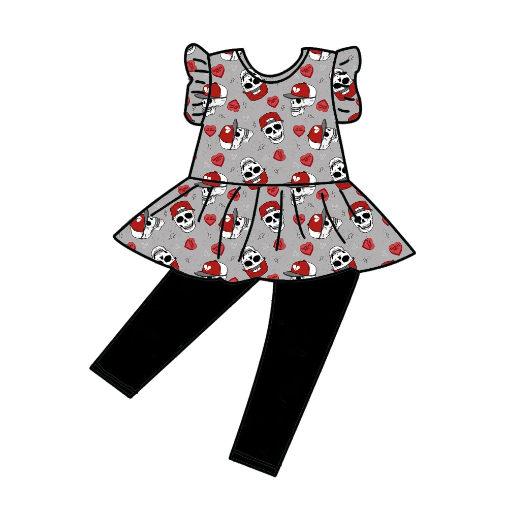 2025 Summer clothes set baby girls 4july bow design peplum t shirt  pants 2pcs outfit fashion girls hot sell clothes
