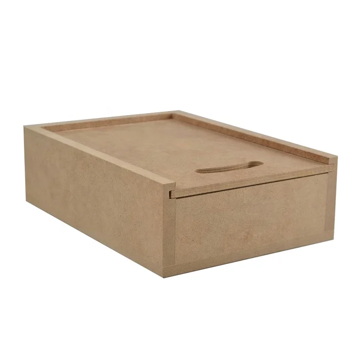 Customized MDF wooden boxes with sliding lid