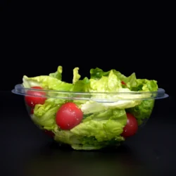 pet 48oz disposable Transparent plastic salad bowl with lid