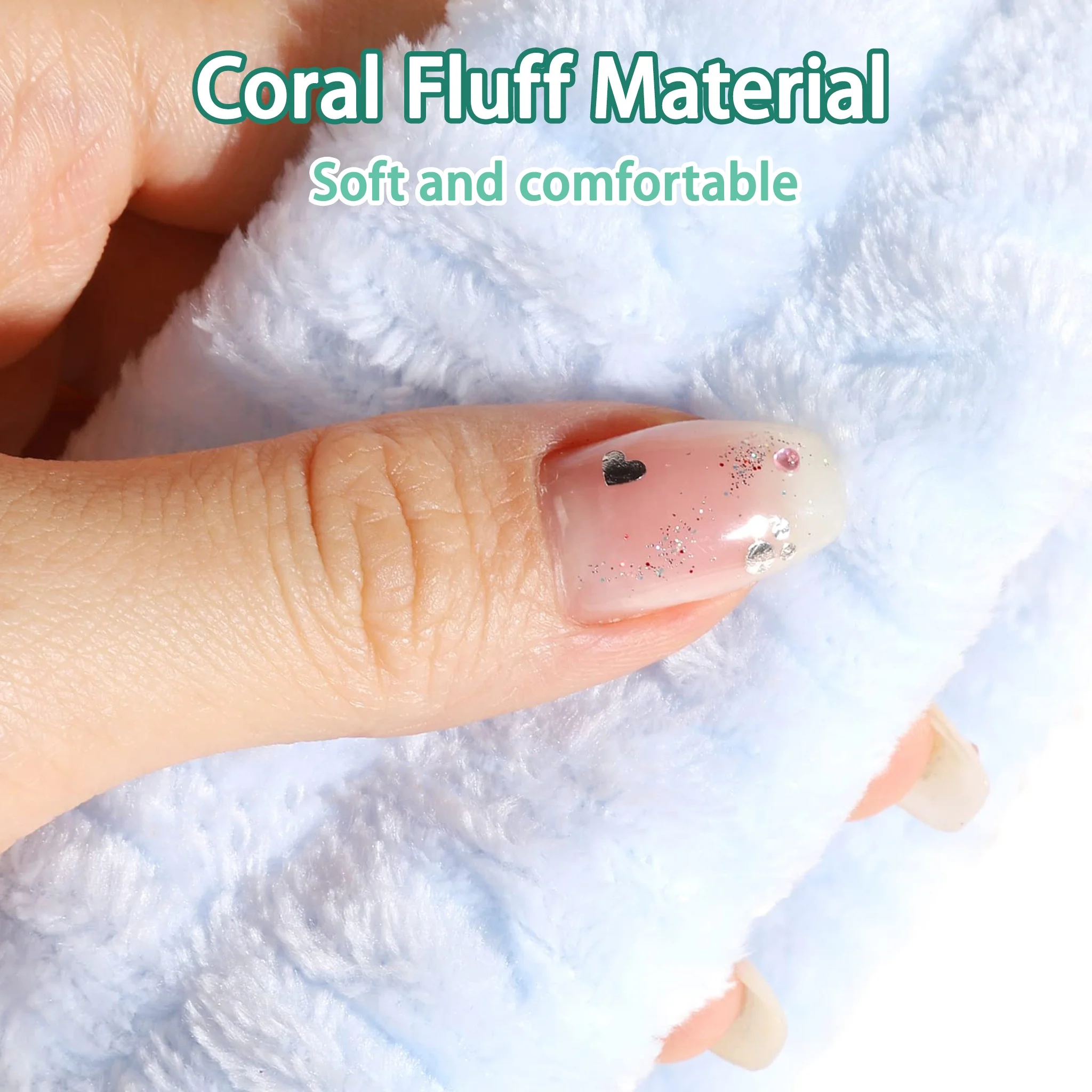 Sweet Washing Face Headbands Coral Fleece Wrist Band Spa Hair Band For Women