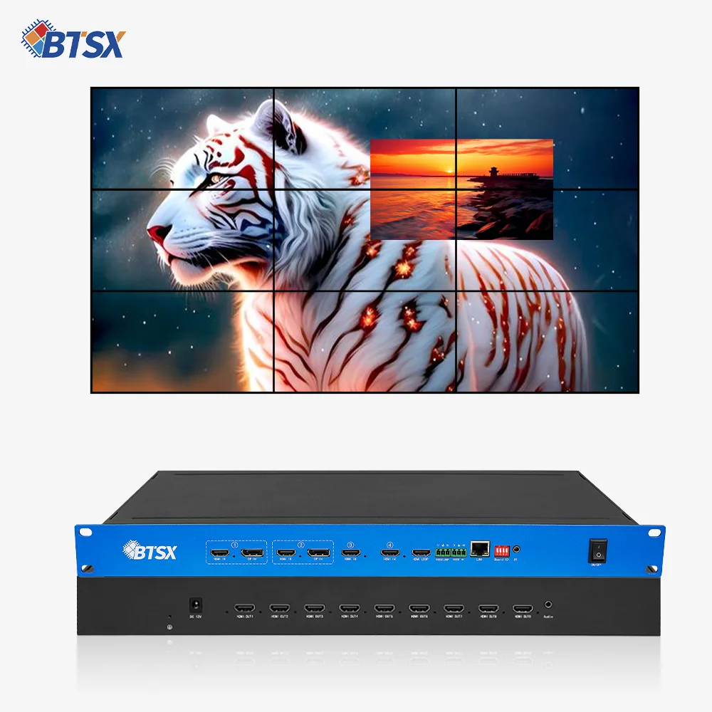 Bitvisus 4K60 POP PIP Seamless Switching HDMI Switcher Matrix 3x3 3x4 3x5 3x6 LCD LED TV Video Wall Controller Processor