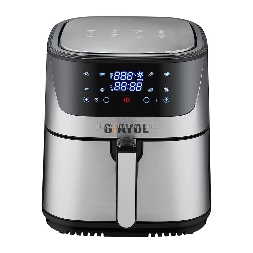 2023GIAYOL NEW 8.5L Stainless Steel Galvanized Metal inner Cavity 6.8L 8L 9L12L Electric digital visible Air Fryers with basket