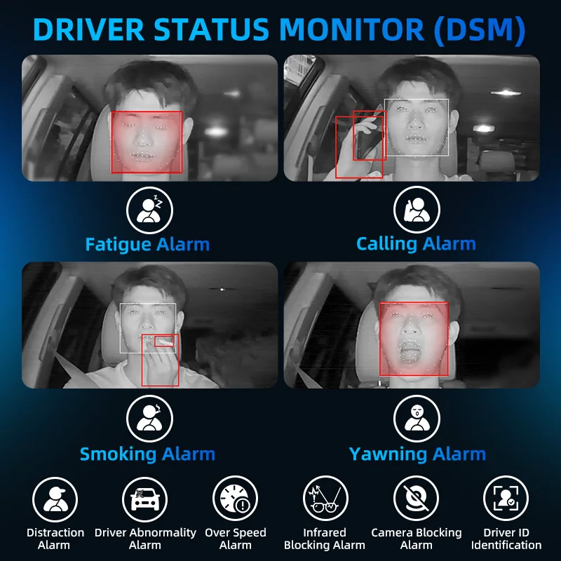 Видеорегистратор CAREDRIVE MR700 HD 1080p AI с 4G GPS Интеллектуальный ADAS DSM Detection для управления флотом