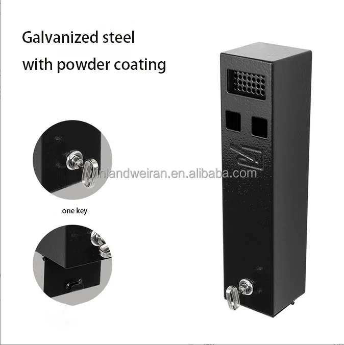 Hot sales Galvanized steel wall mounted outside cigarette box ashtray box