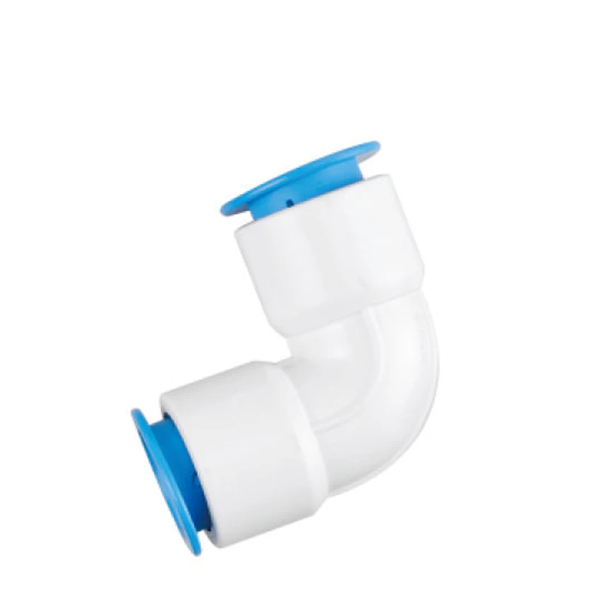 Quick Plastic Quick Connect Fittings Water Filter Parts 90 degree elbow