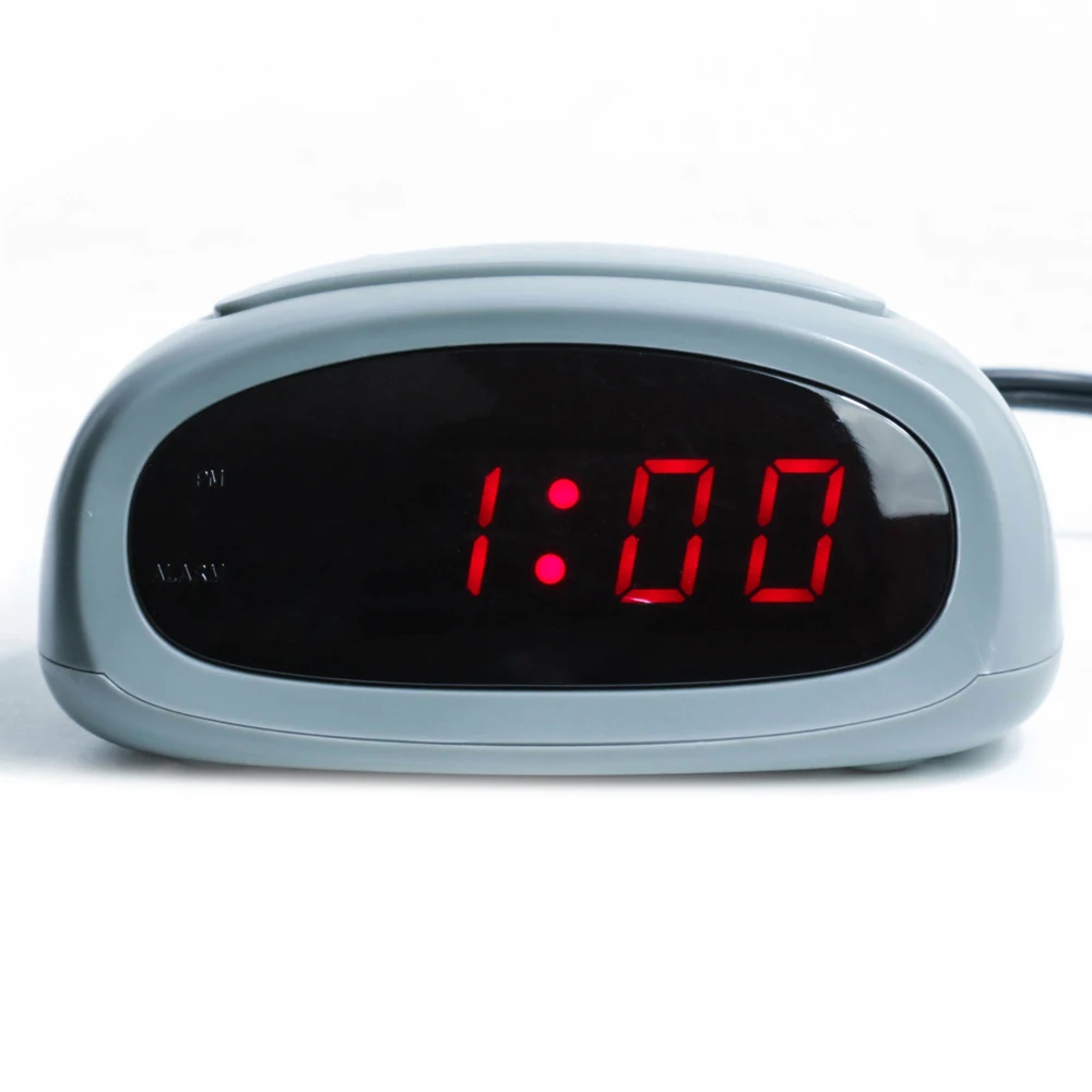 Durable Home Outlet Powered No Frills LED AM/PM Indicator Digital Alarm Clock