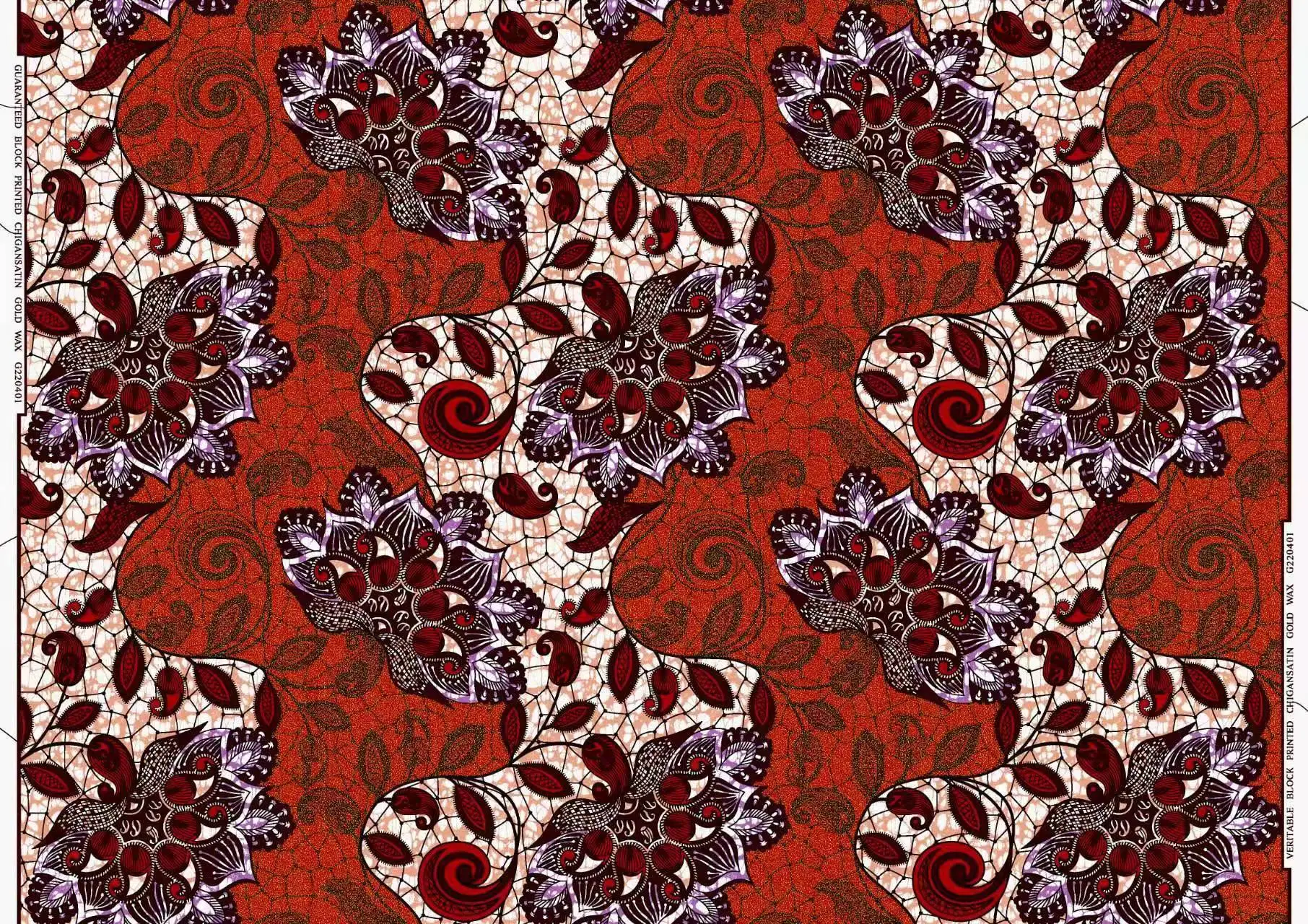 Customized LOGO 100% Polyester  Super Gold Wax Prints Holland Golden Wax Pagne Africain fabrics for clothing