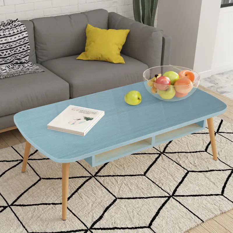 living room large arc angle top wooden coffee table with storage drawer