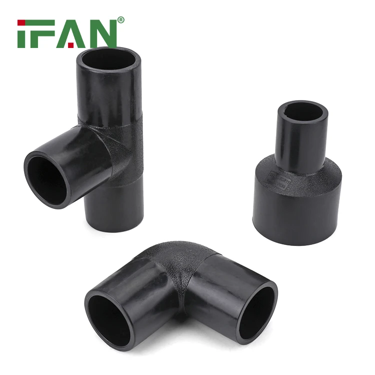 IFAN Factory Direct HDPE Drainage Pipe Fittings 75mm 400mm Pe Fittings ASTM D3035 Elbow Tee HDPE Fitting