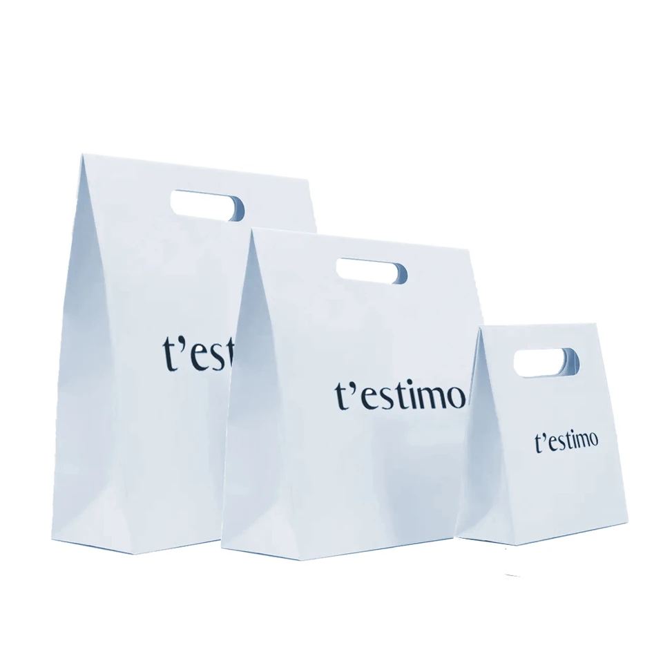 Custom Clothing Perfume Packaging Jewelry Gift Unique Shopping Paper Bag Printed Logo Luxury Die Cut Handle Paper Bags