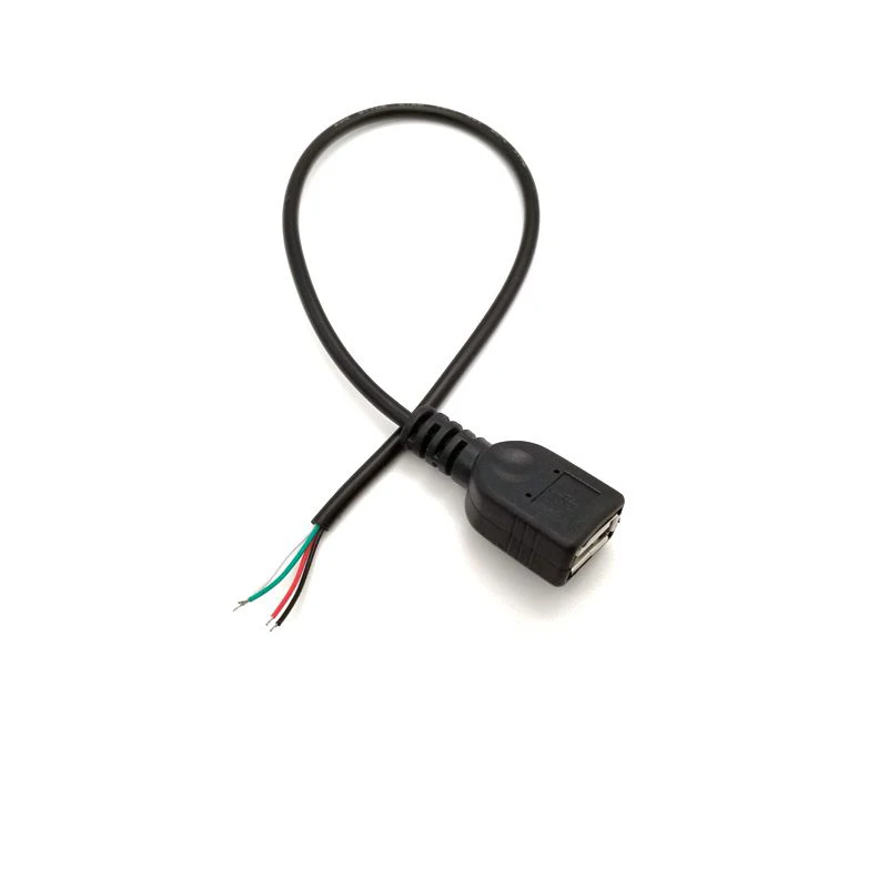 10 штук в наборе USB 2,0 A со штекера на гнездо 4 Pin 2 Pin 4 кабель для передачи данных, зарядный кабель шнур разъем DIY около 30 см