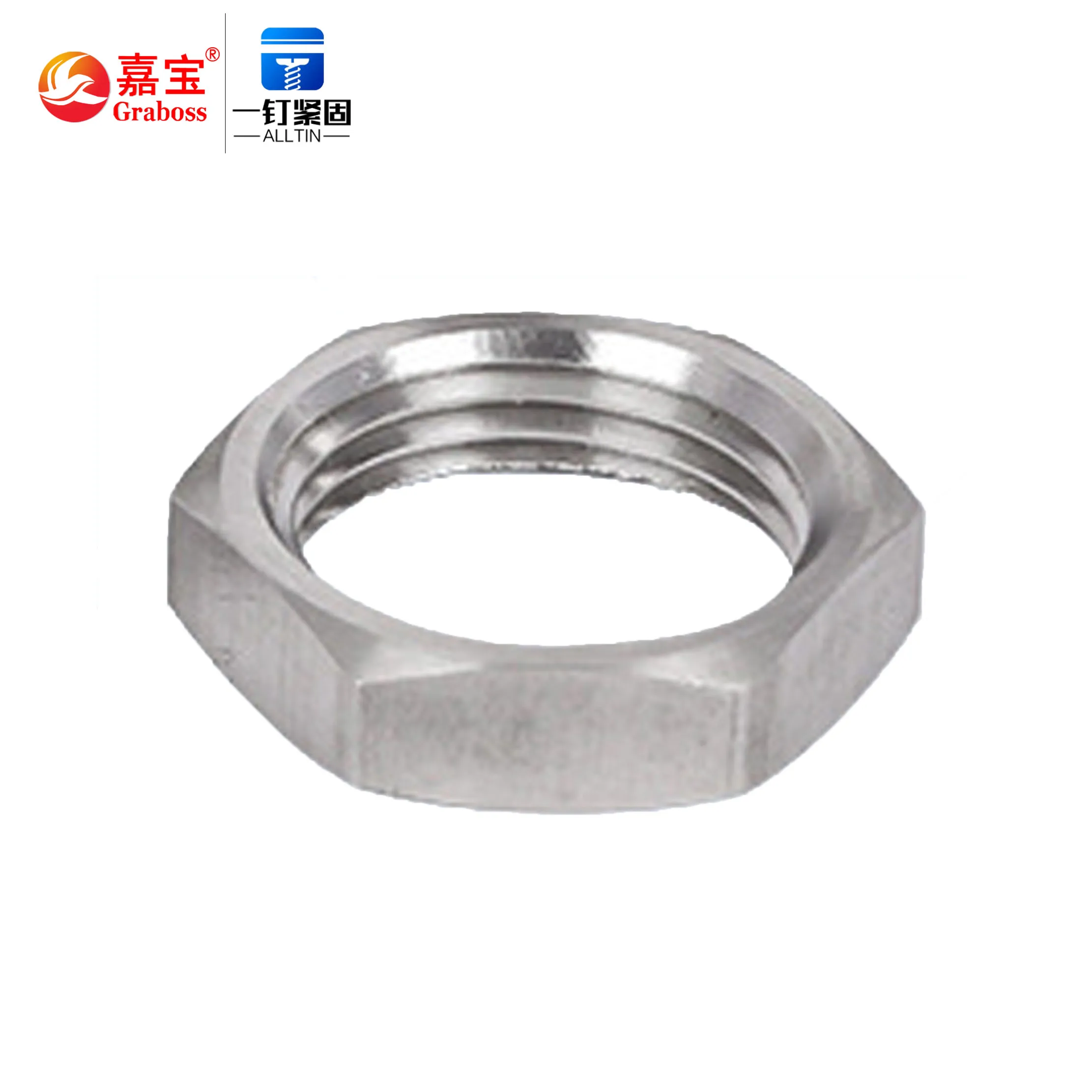 High quality 304 stainless steel hexagon thin nuts 6.8 Lock nuts M8-M24