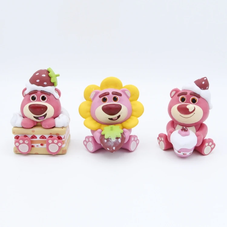 Новое поступление игрушечная фигурка с клубничным медведем для украшения торта