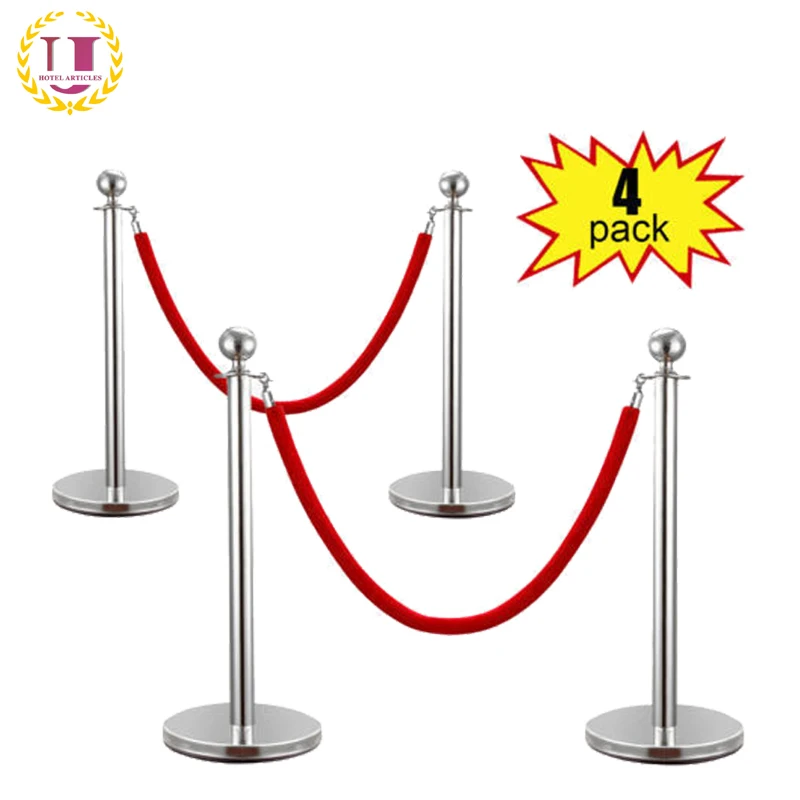 Complete Sets of Crowd Control Stanchion and Red Velvet Cord