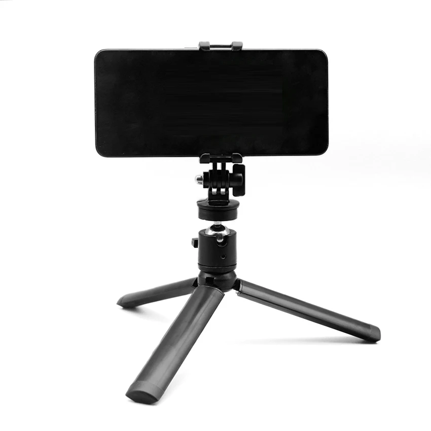 Aluminum alloy desktop tripod portable bracket mobile phone selfie live bracket camera mini tripod