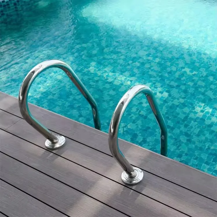 Factory wholesale 2 3 4 5 steps swimming pool metal stainless steel 304 316 ladder with plastic or stainless steel step