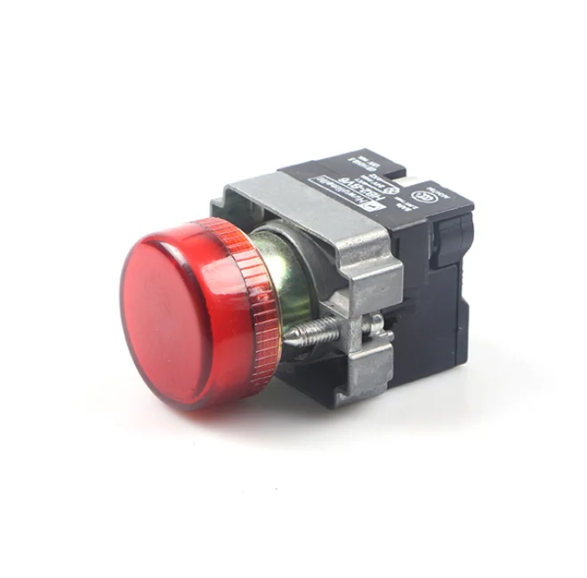 lift push button switch with LED lamp 220v Indicator light LED momentary led push button switch