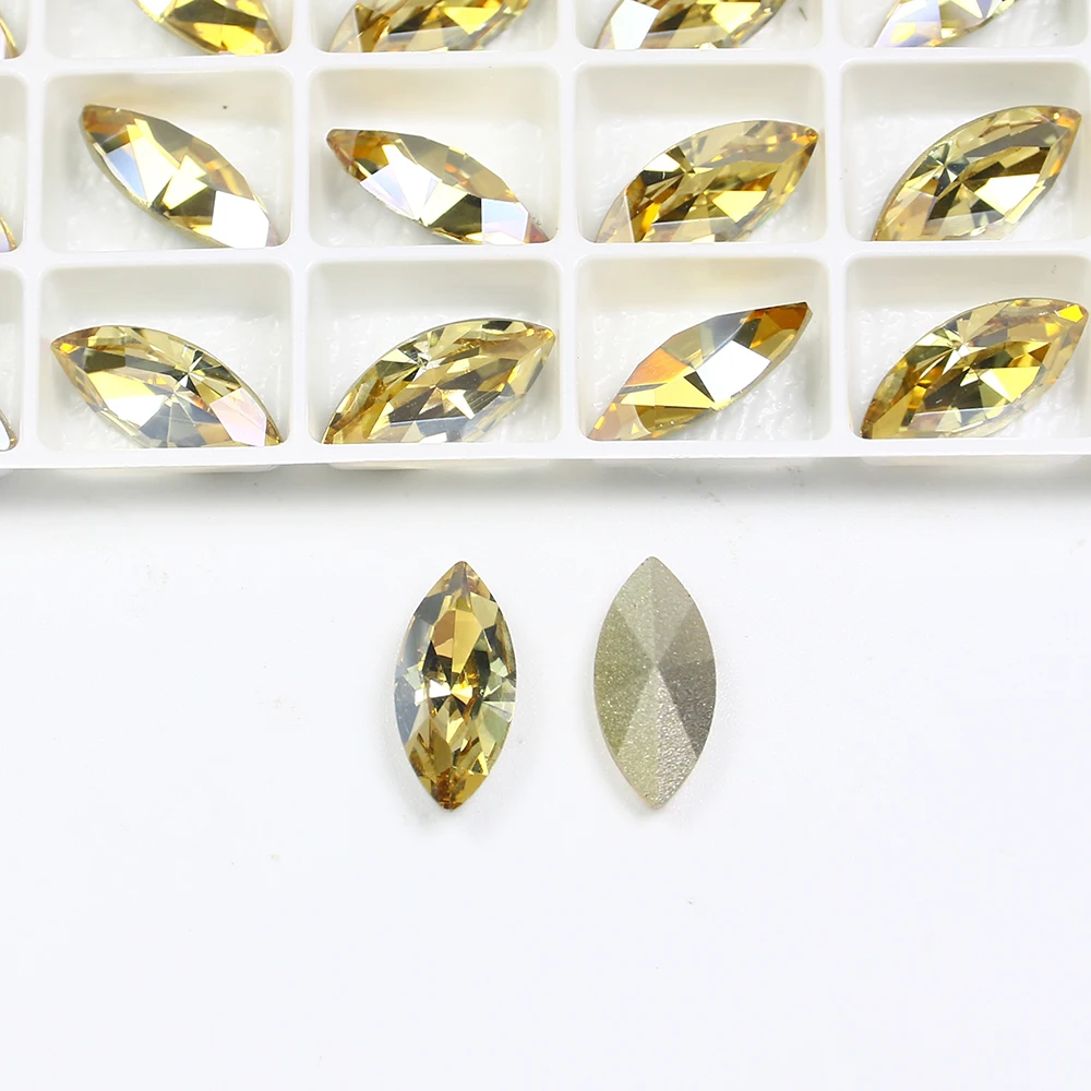 Horse Eye rhinestones pointback K9 fancy stone wholesale lead-free crystal stone beads for jewelry pendant garment accessories