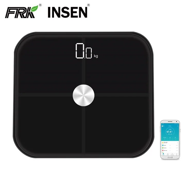 Zhongshan FRK ITO Tempered Glass Blue tooth 4.0 Body Weight Body Fat Analyzer Scale