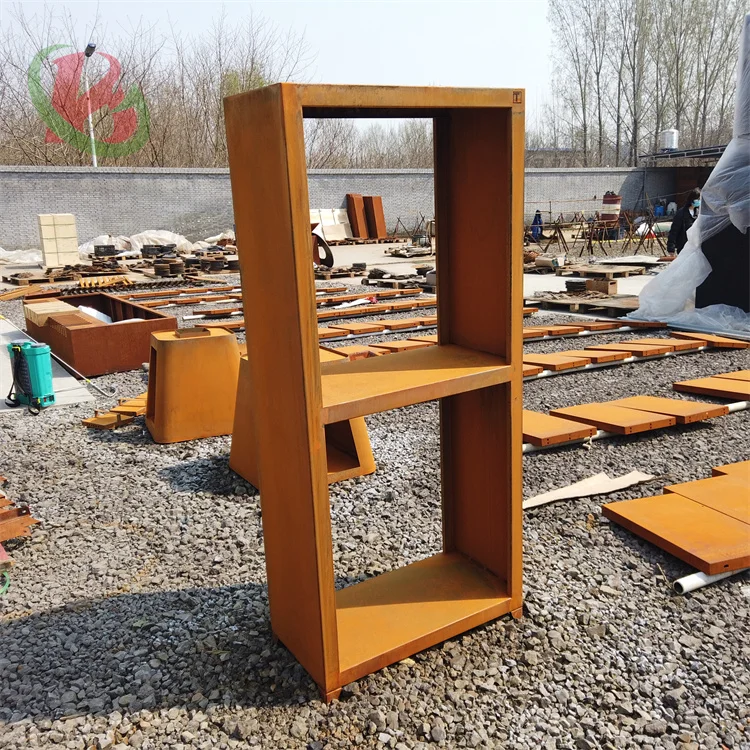 outdoor firewood log rack for gathering firewood corten steel firewood storage rack