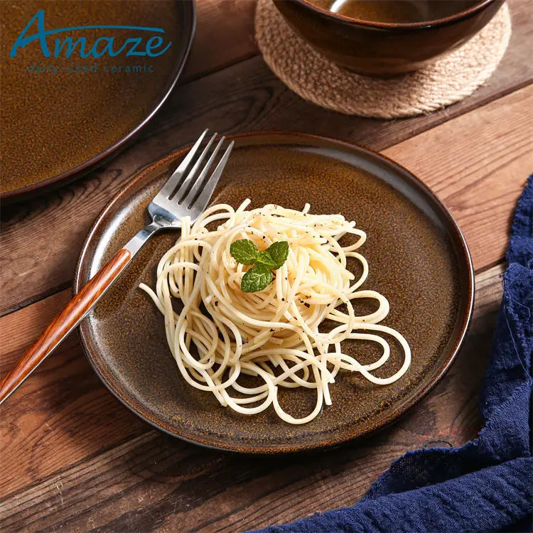 Sale by bulk cheap vintage kitchen custom porcelain dining plate sets dinnerware ceramic dishes plates