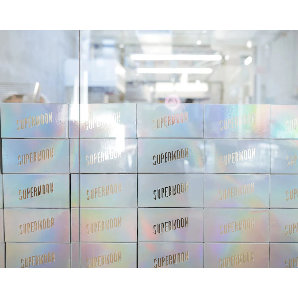 Custom Sliding Slide Paper Cardboard Holographic Drawer Box Packaging Drawer Gift Holographic Paper Box with Puller Open