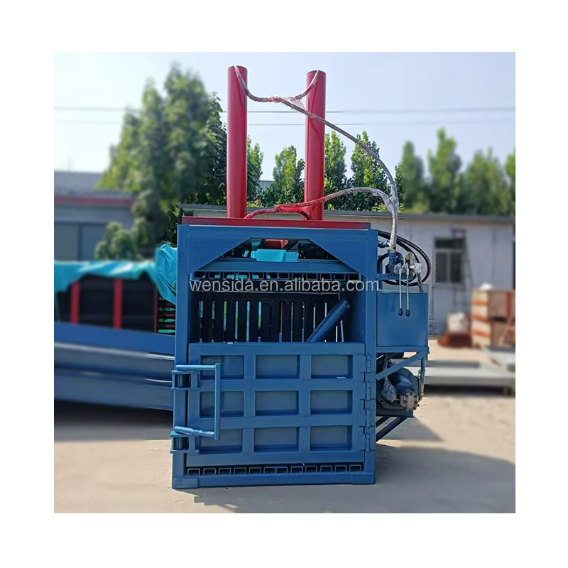 Hydraulic baler plastic bottle/waste waste vertical small waste paper baler/carton strapping machine