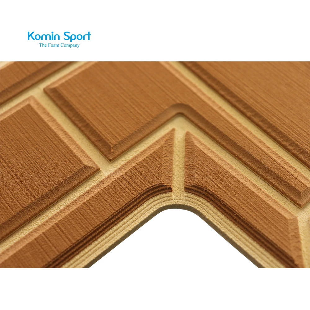 High quality OEM anti uv  boat mats deck eva foam faux teak non skid marine boat flooring For SeaRay 230 BR 2001