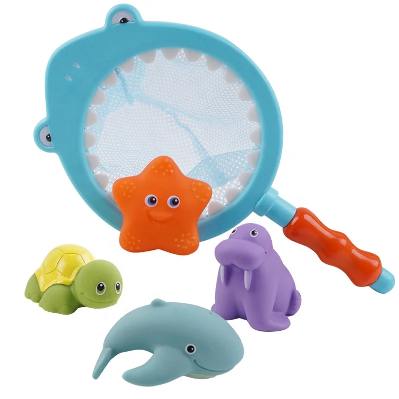 Bath Toys For Kids Shark Fishing Net Baby Water Toy