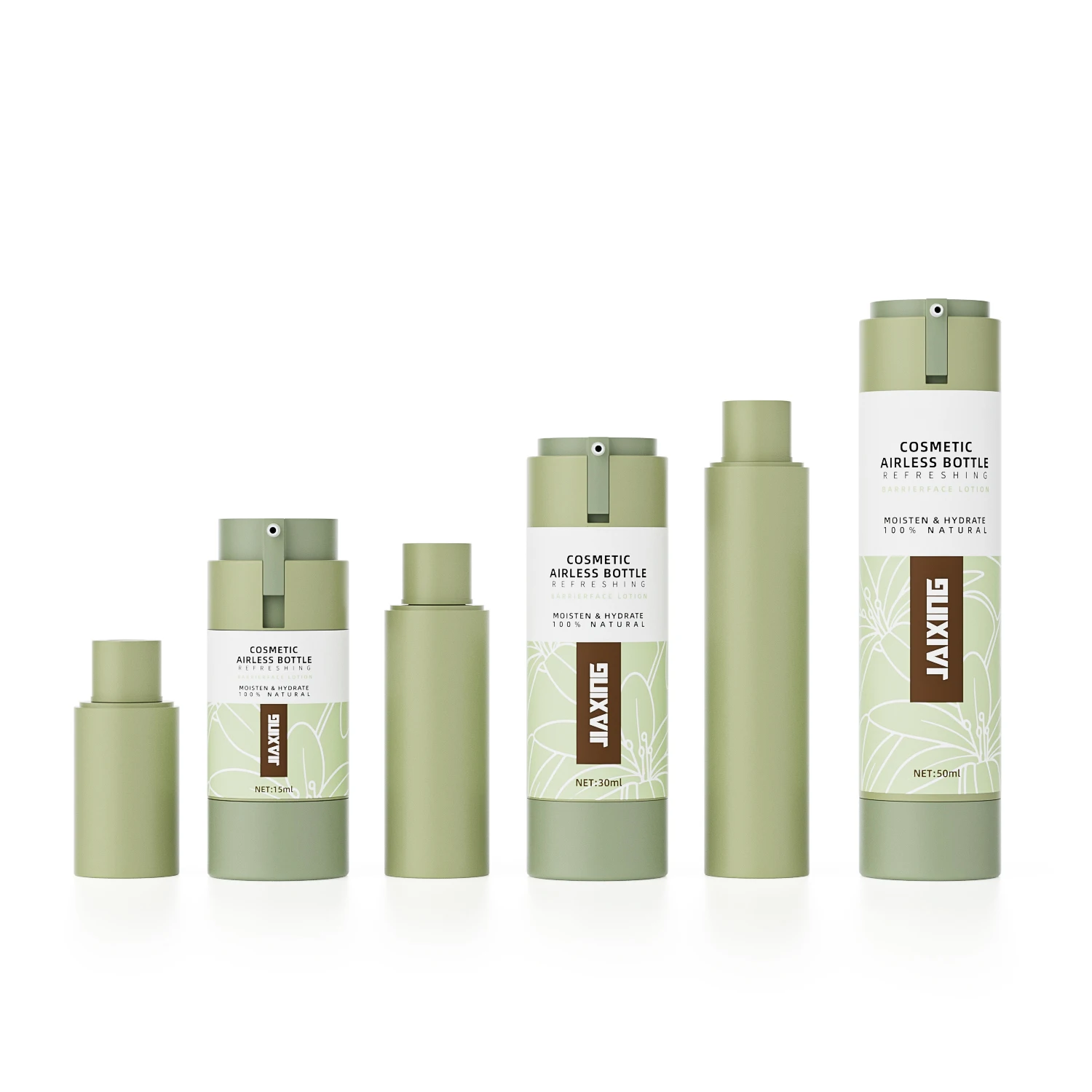 Replaceable ustainable eco-friendly durable Twist Up skin care lotion cosmetic Airless Bottle with Replaceable Inner Tube