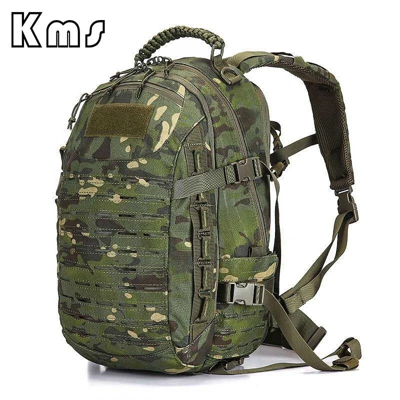KMS Ready Multi-color Wholesale Mochila Softback Hiking Outdoor Sport Travel 35L Molle Laser Cut Tactical Range Backpack