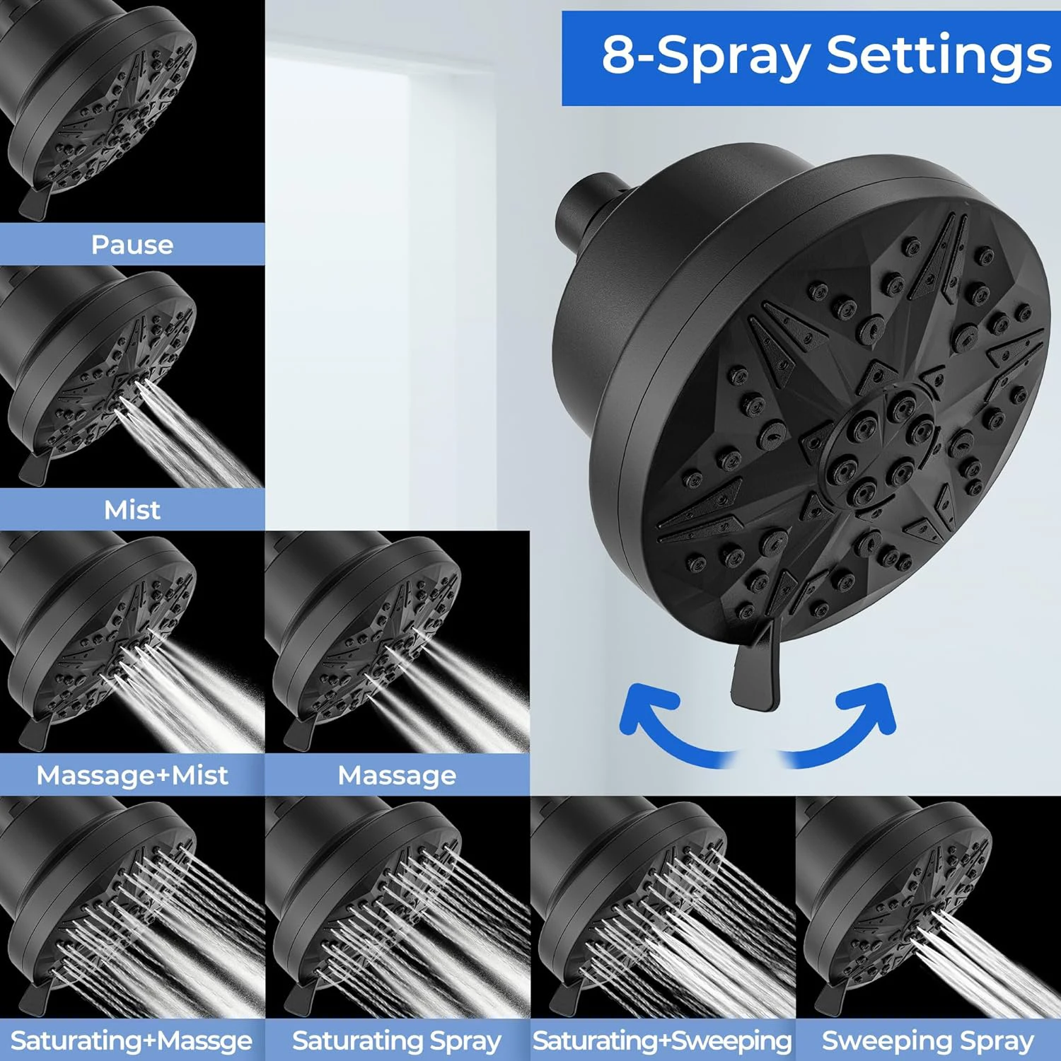 Shower head Vitamin C Function Shower filter hot seller 20 stages high flow powerful fixed spa water shower filter head