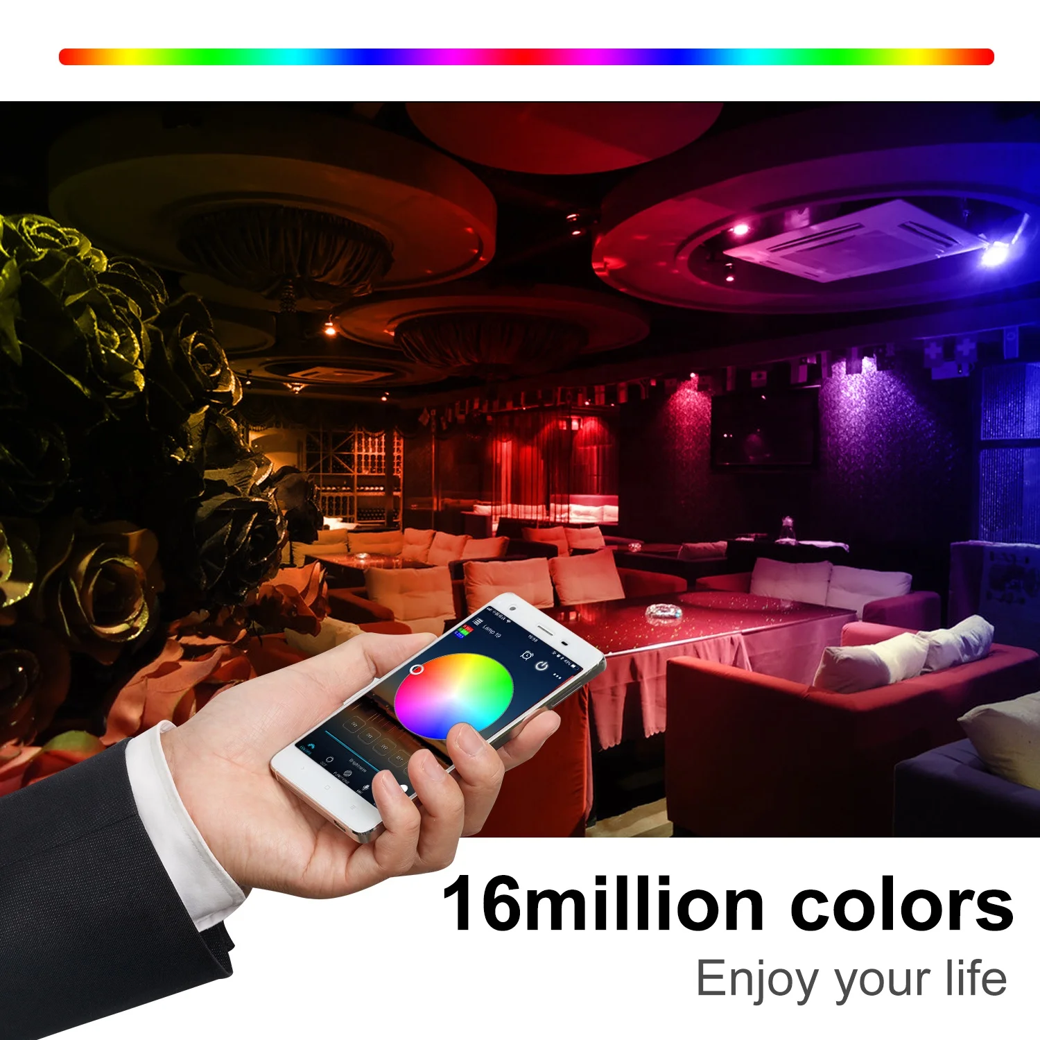 Тонкий умный Встраиваемый светодиодный RGB светильник для гостиной cob 5 Вт 9 15 с Wi-Fi управлением регулируемой яркостью антибликовый точечный