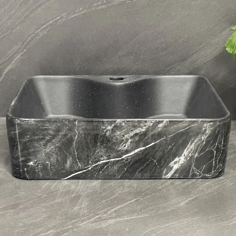 hot selling creativity modern style washroom marble countertop and sink lavabo bowl bathroom ceramic handmade art wash basin