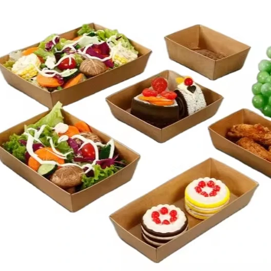 Chinese Takeout Containers Kraft Brown Cardboard Paper Togo Take Out Boxes Biodegradable Eco To go Food For Restaurants Catering