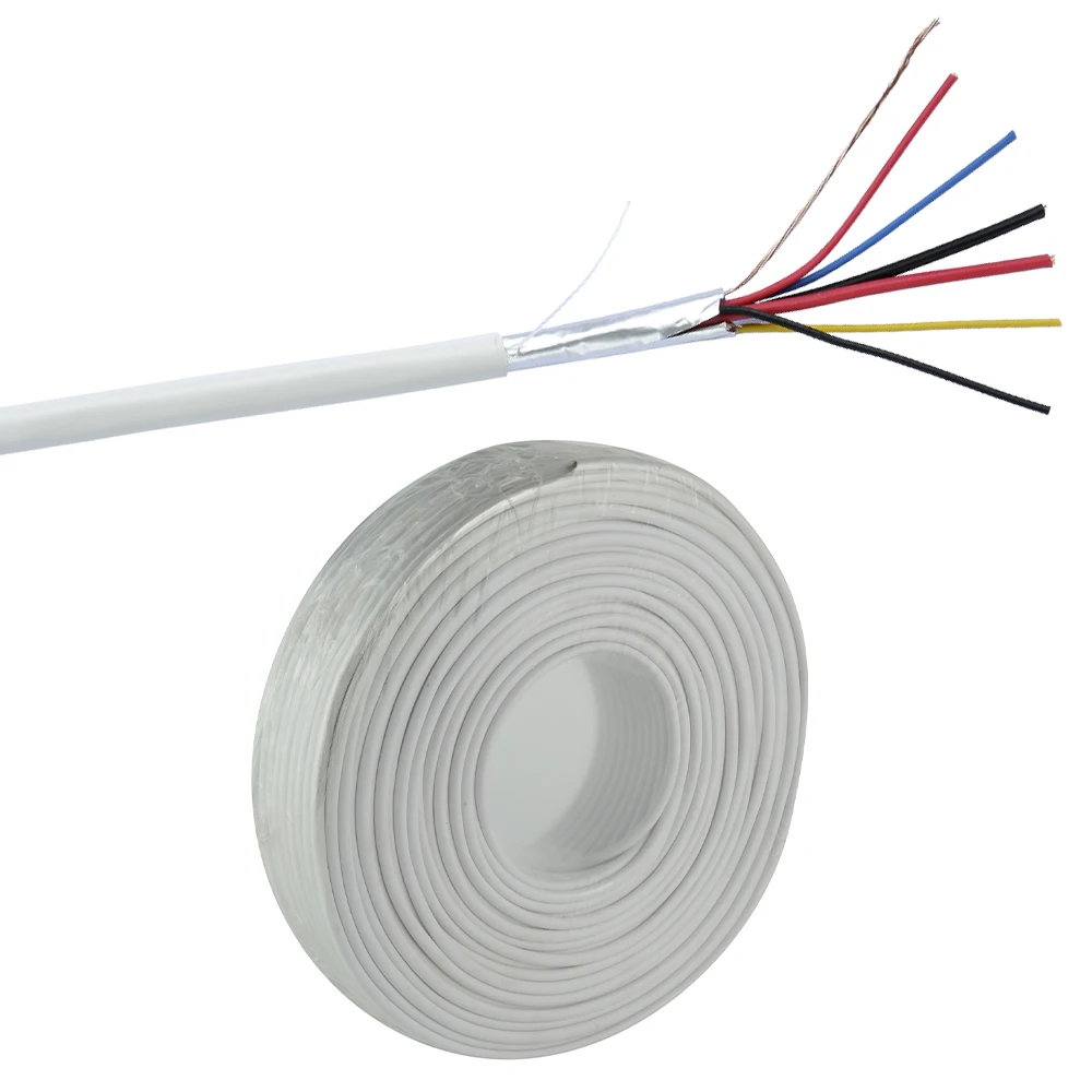Flexible Alarm Cable with Drain Wire and Overall Aluminium/Polyester Shield 8X0, 22mm2 Security Cable