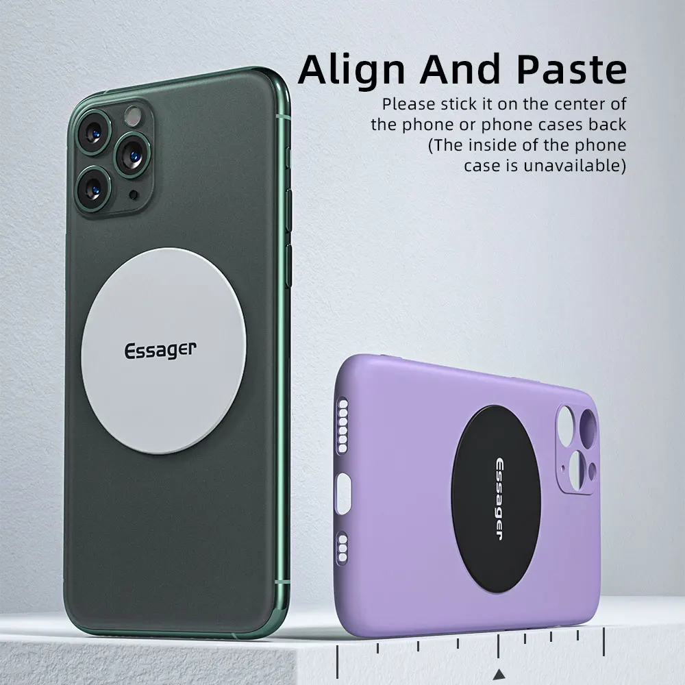 Essager 3M Phone Magnetic Patch Compatible with Wireless charge Phone Magnetic  Plate
