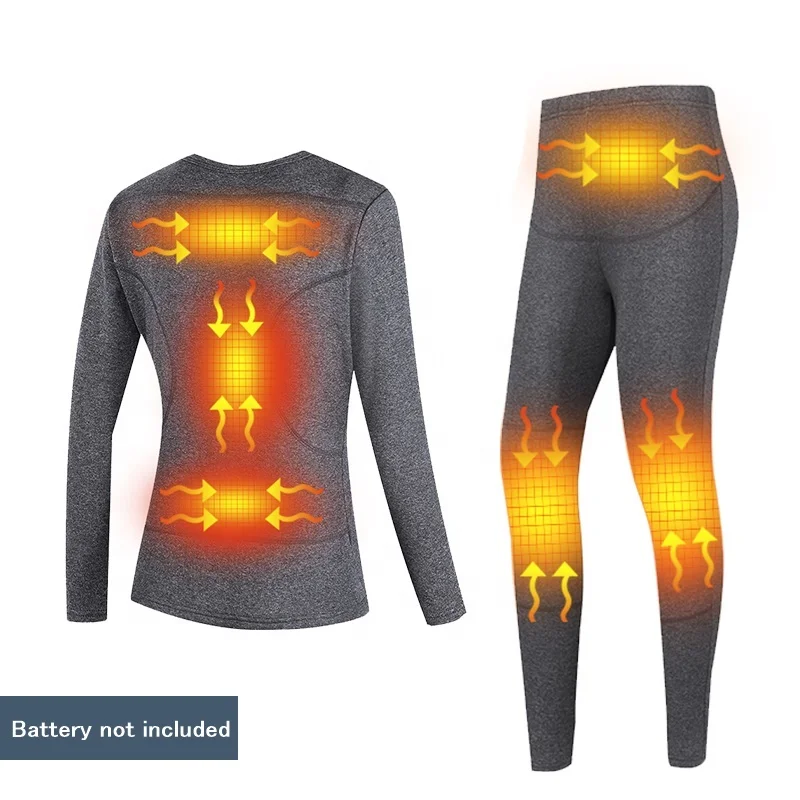 New arrival Thermal underwear Men Women Winter Long Warm Electric Set Heating Thermal Underwear