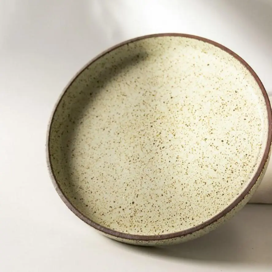 2023 Hot sale 7.5 inch 9 inch ceramic dinnerware party weeding kitchen restaurant supply flat ceramic plate