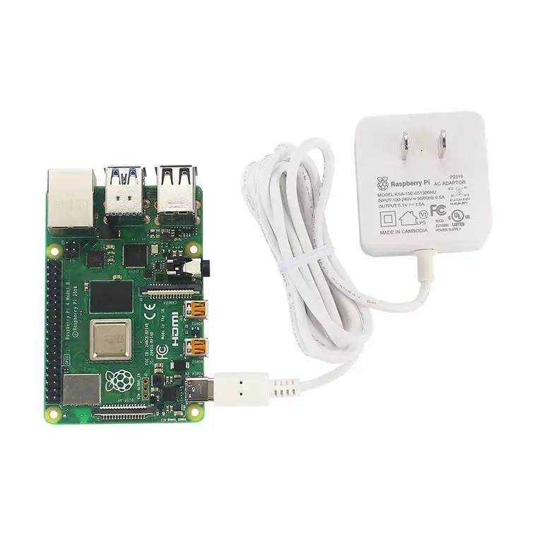 
Official USB-C Power Supply for Raspberry Pi 4 US /EU/ UK White/Black PI-PSU-5V3A-USB-C Raspberry Pi adapter charger 